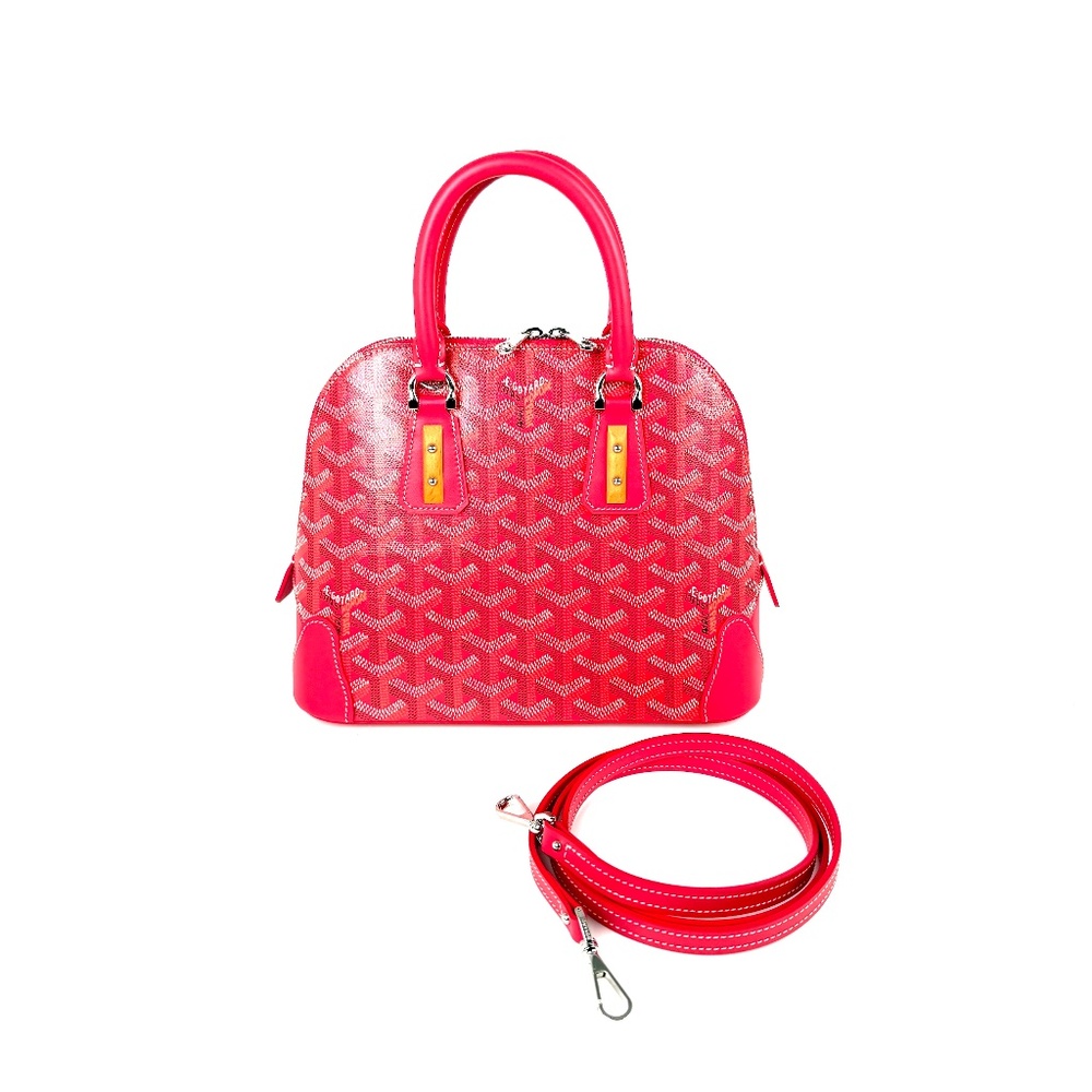 GOYARD Goyardine Vendome Mini Limited Edition Fuchsia Top Handle Crossbody Bag